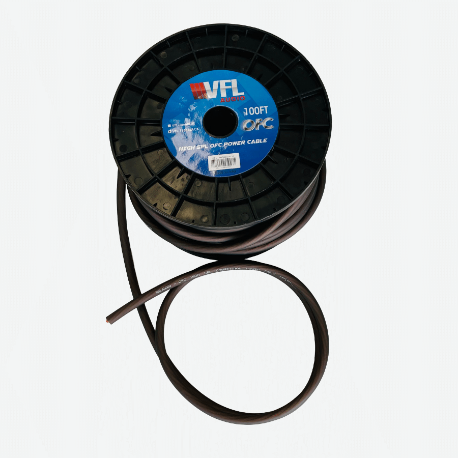 VFL-1666 4 Gauge BLACK 100 Foot Speaker Wire